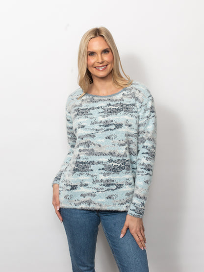 Plush Sweater Knit Crew Neck Top