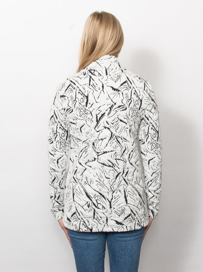 Blister Knit Concealed Quarter Zip Top