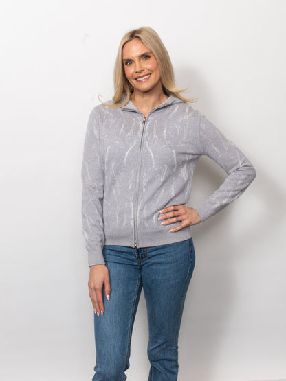 Jacquard Zip Hoodie