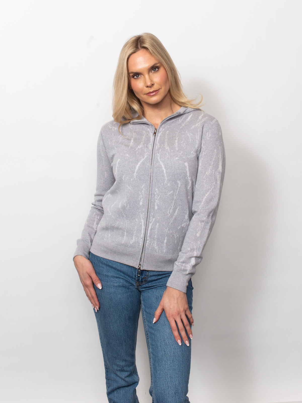 Jacquard Zip Hoodie