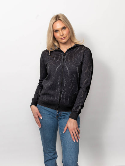 Jacquard Zip Hoodie