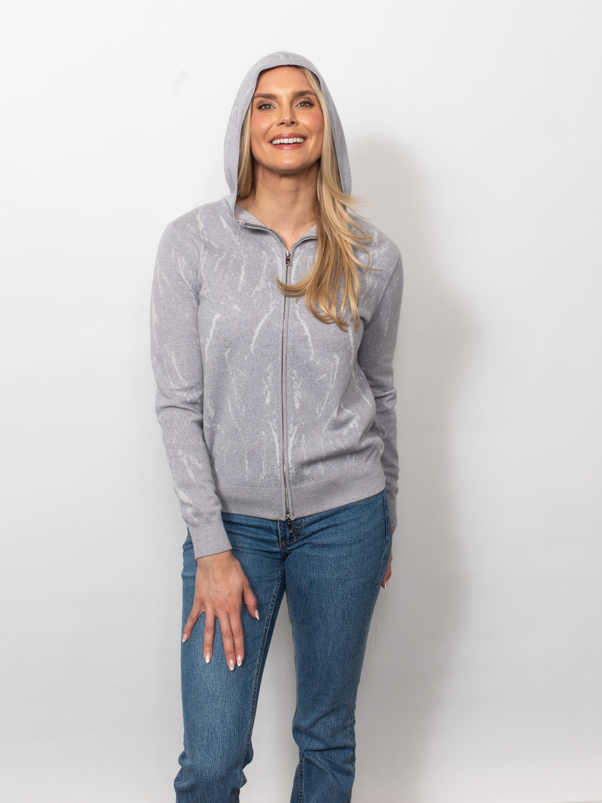 Jacquard Zip Hoodie