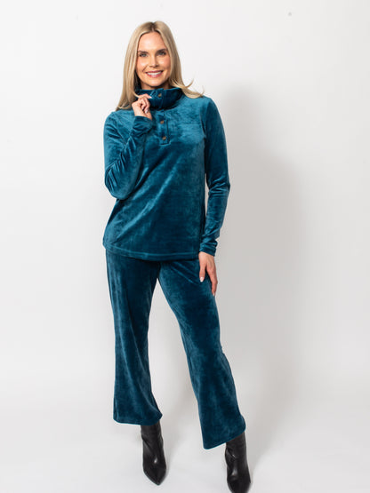 Microfleece Drawstring Cropped Pant