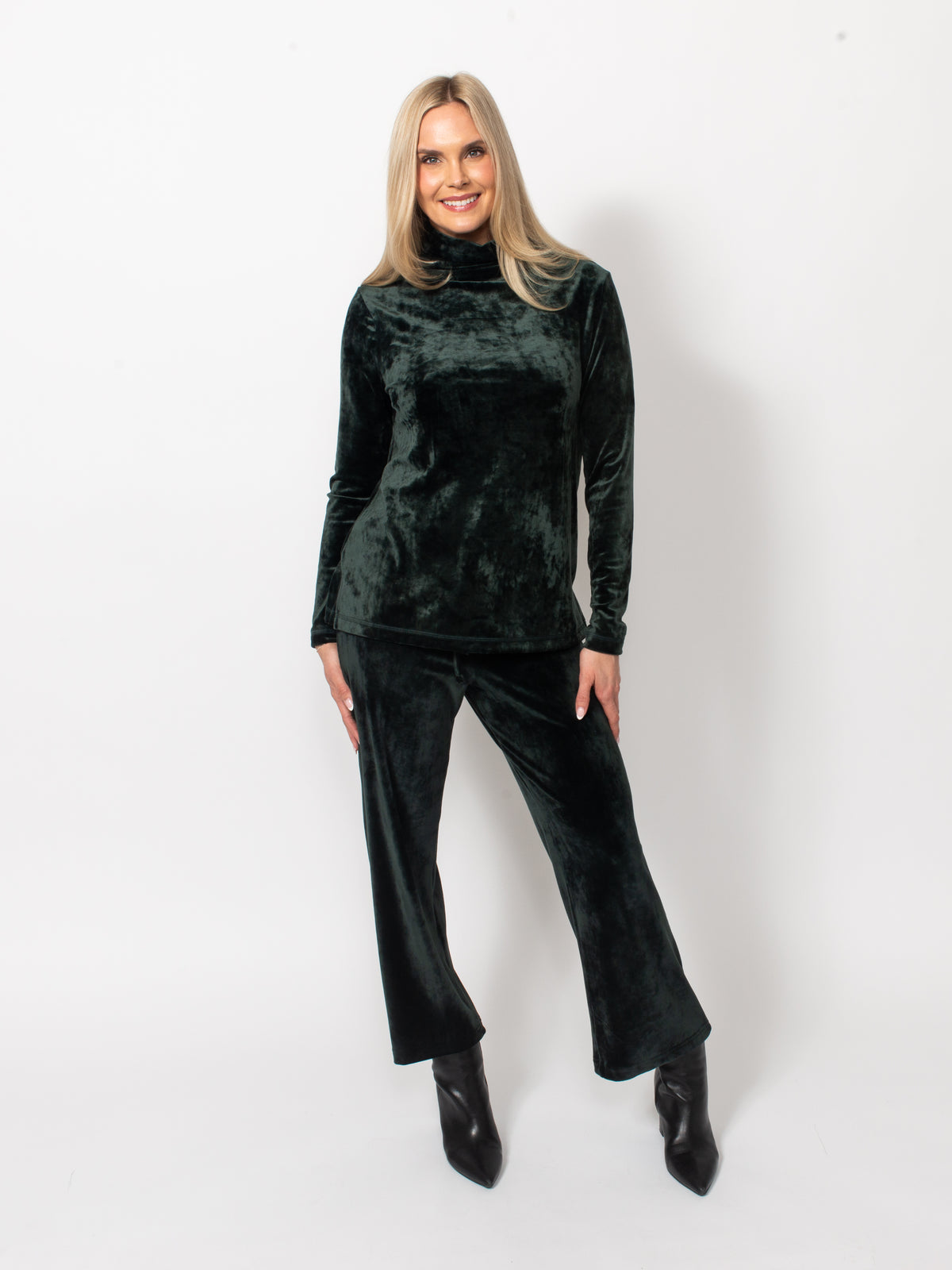 Microfleece Drawstring Cropped Pant
