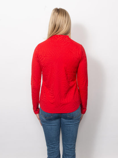 Sport Jacquard Concealed 1/4 Zip Neck Top