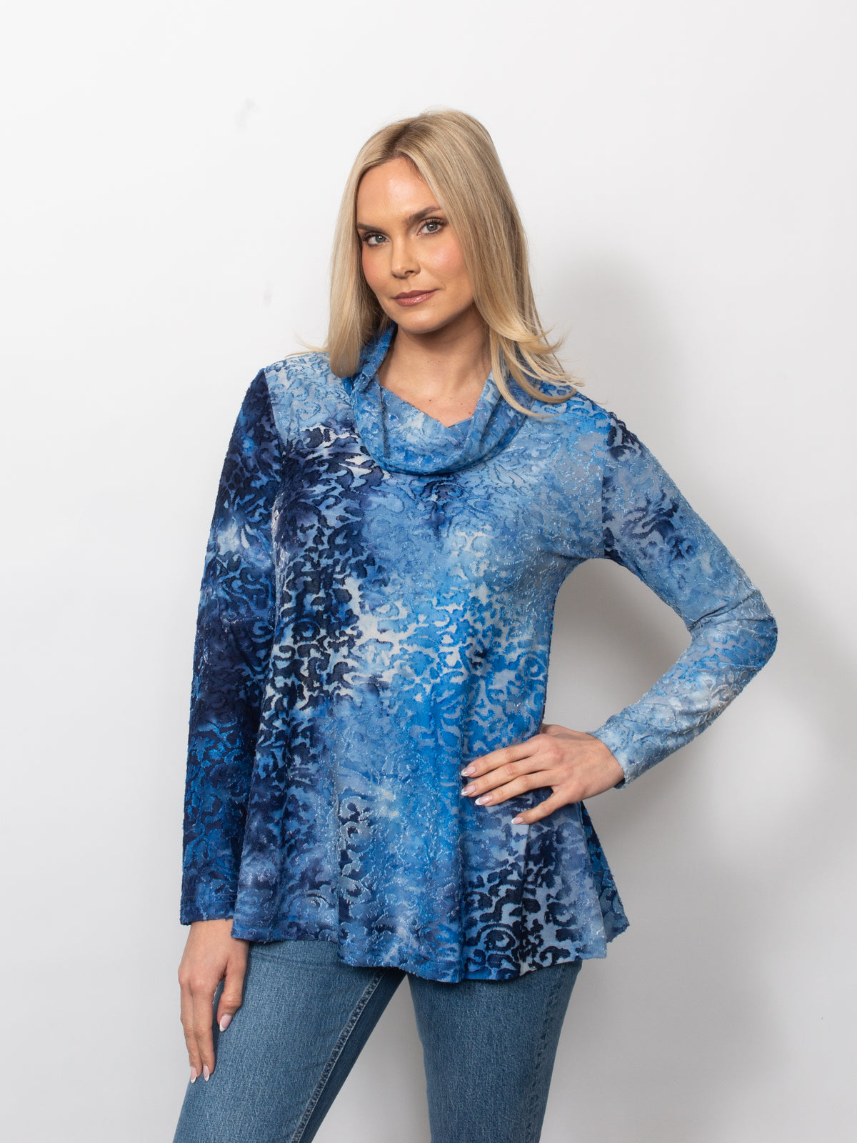 Tie Dye Eyelash Cowl Top