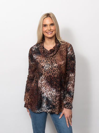 Tie Dye Eyelash Cowl Top