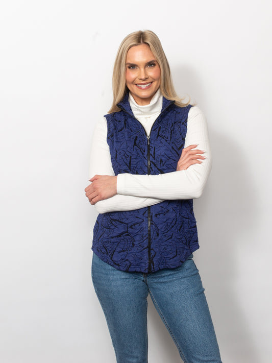 Blister Knit Zip Vest