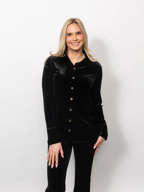 PlushTech Velvet Button Shirt