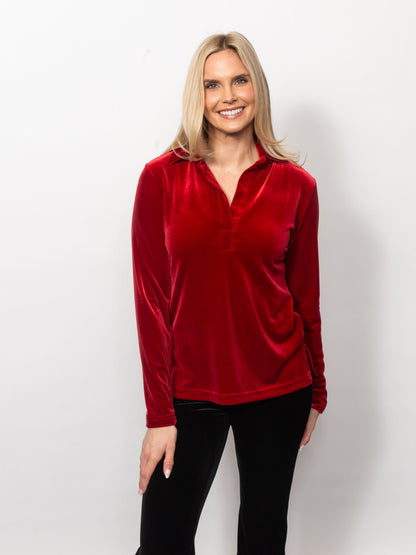 PlushTech Velvet Johnny Collared Shirt