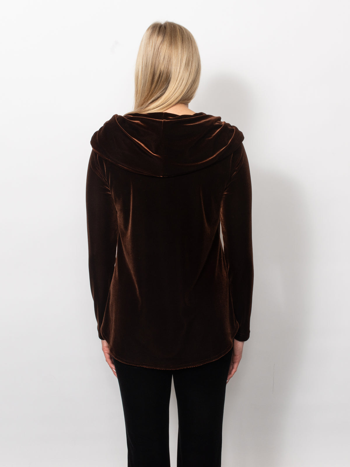 PlushTech Velvet Cowl Neck Top