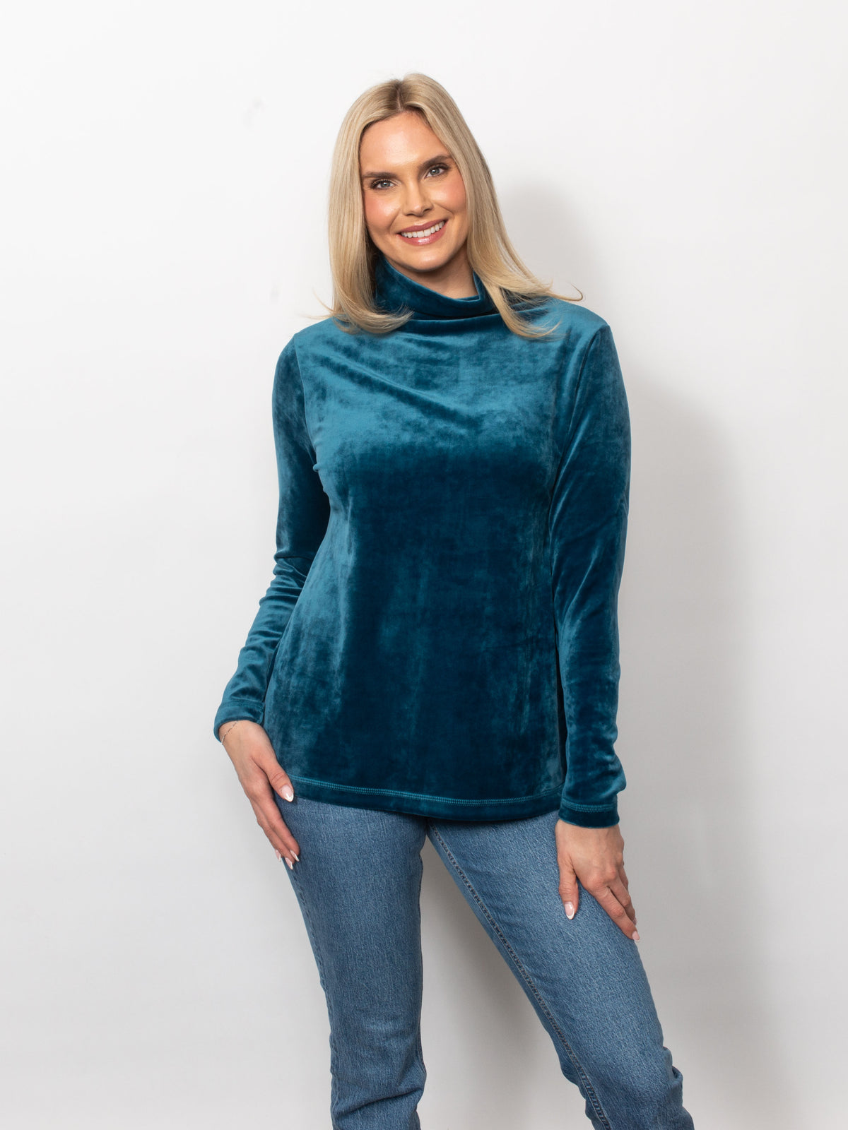 Microfleece Funnel Neck Top