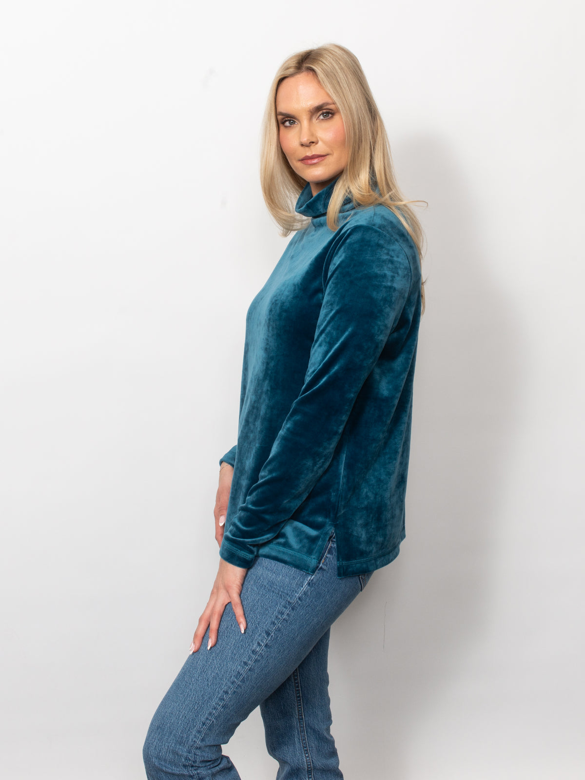 Microfleece Funnel Neck Top