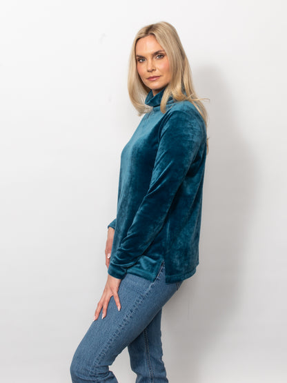 Microfleece Funnel Neck Top