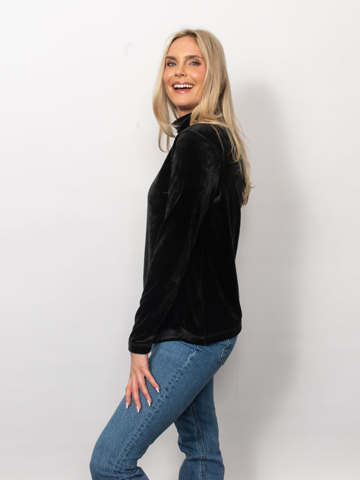 Microfleece Funnel Neck Top