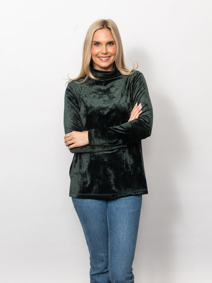 Microfleece Funnel Neck Top