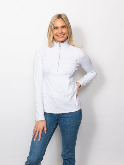 Sport Jacquard Quarter Zip Top