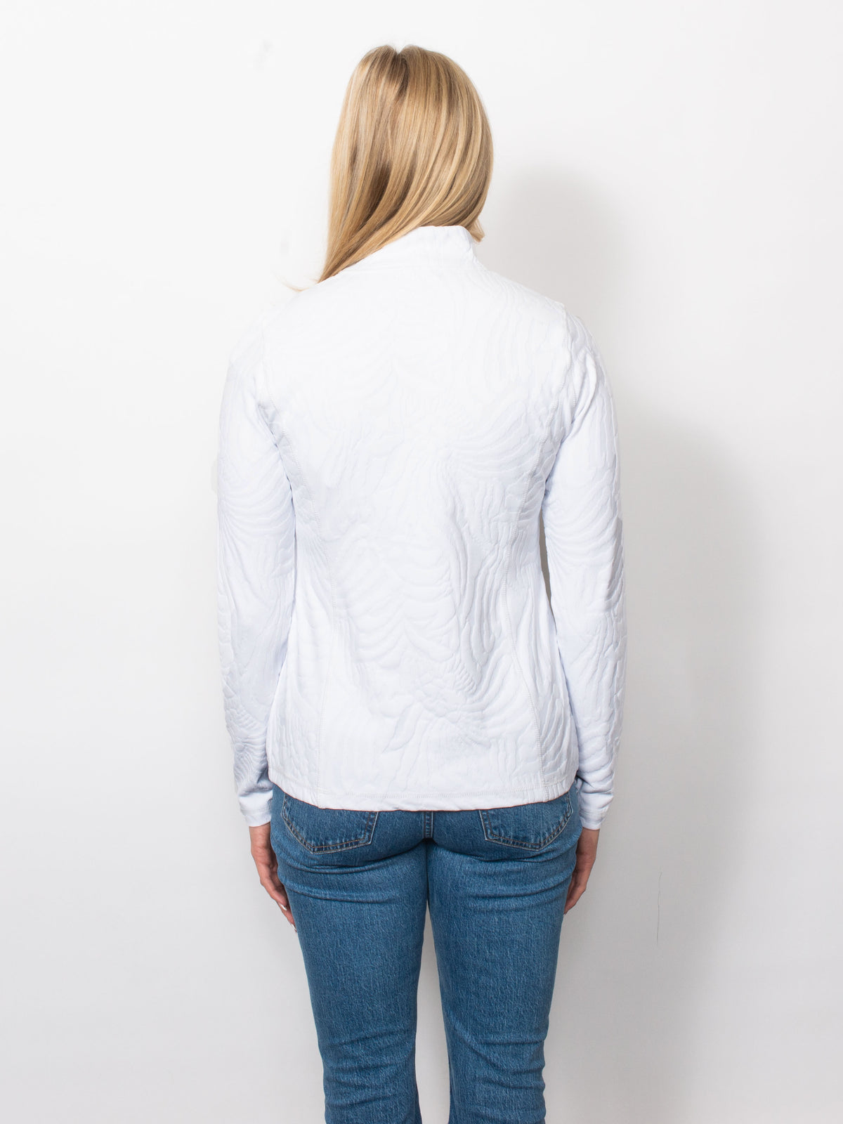 Sport Jacquard Quarter Zip Top