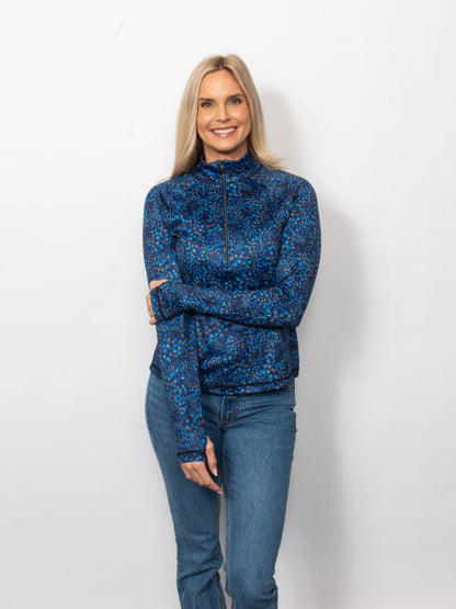 Microfiber Raglan Sleeve 1/4 Zip Top