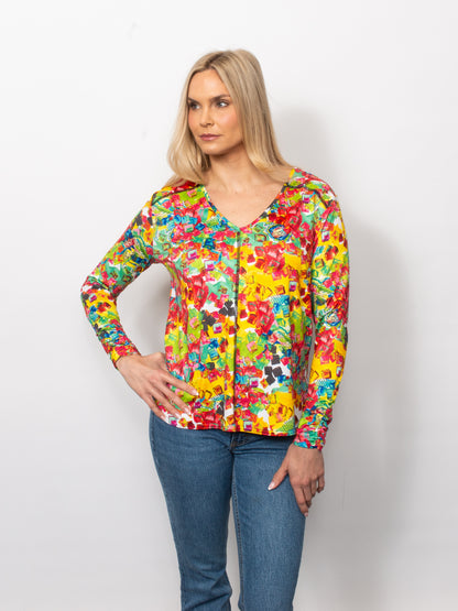 Microfiber V-Neck Top