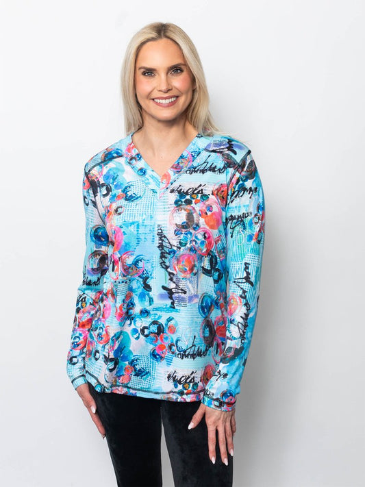 Microfiber V-Neck Top