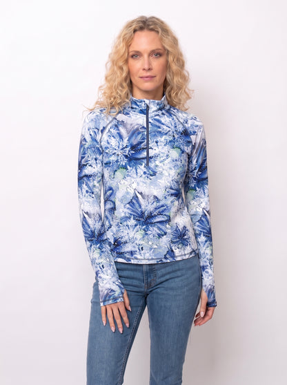 Microfiber Raglan Sleeve 1/4 Zip Top