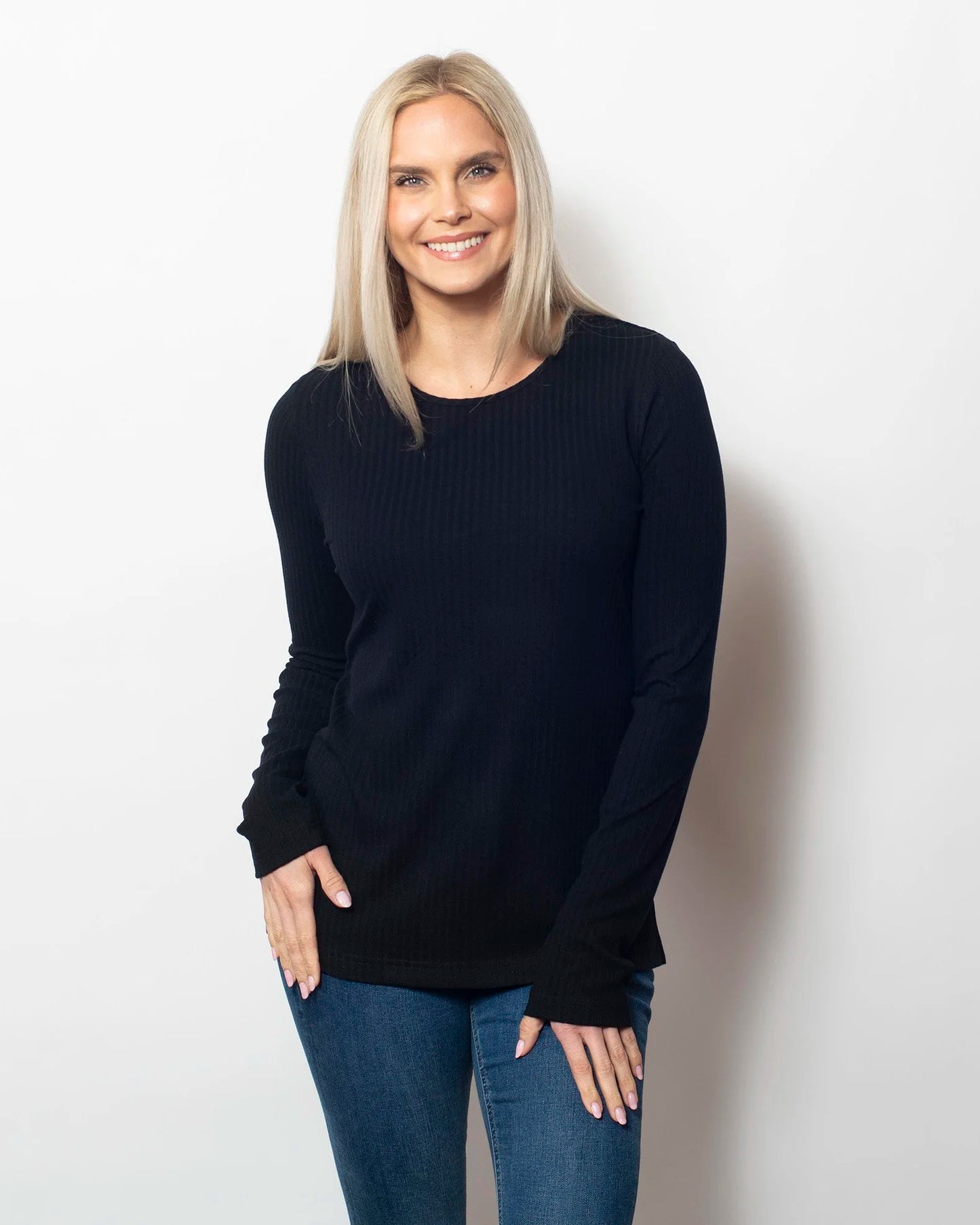 Ribbed Long Sleeve Top