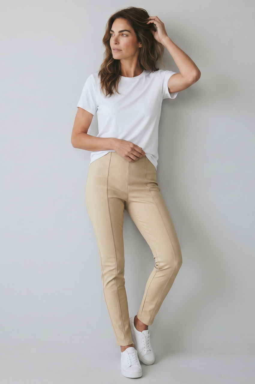 Fine Twill Seamed Legging