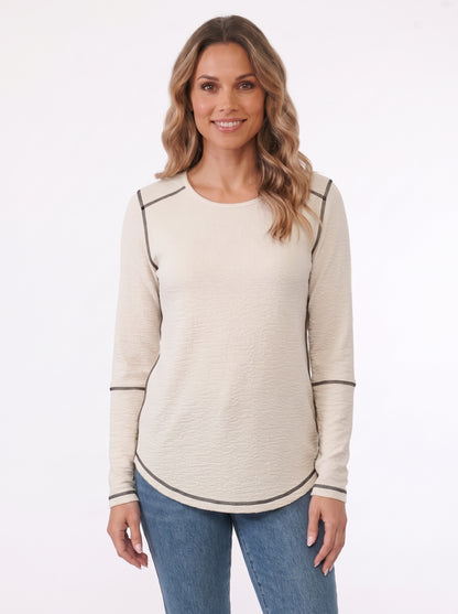 Seersucker Exposed Seams Top