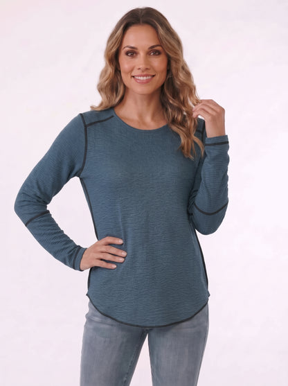 Seersucker Exposed Seams Top