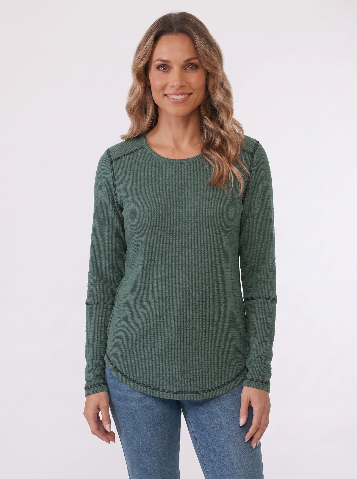 Seersucker Exposed Seams Top