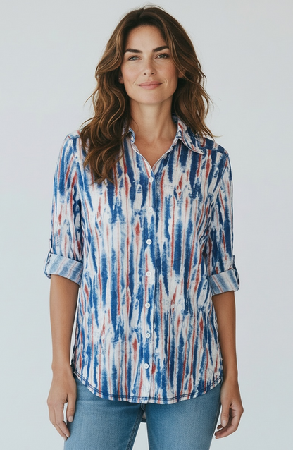 Crinkle Button Shirt