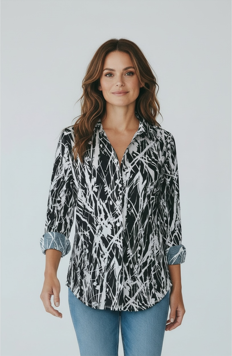 Crinkle Button Shirt