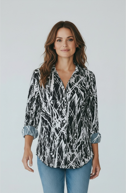 Crinkle Button Shirt