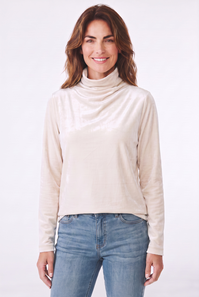 Microfleece Funnel Neck Top