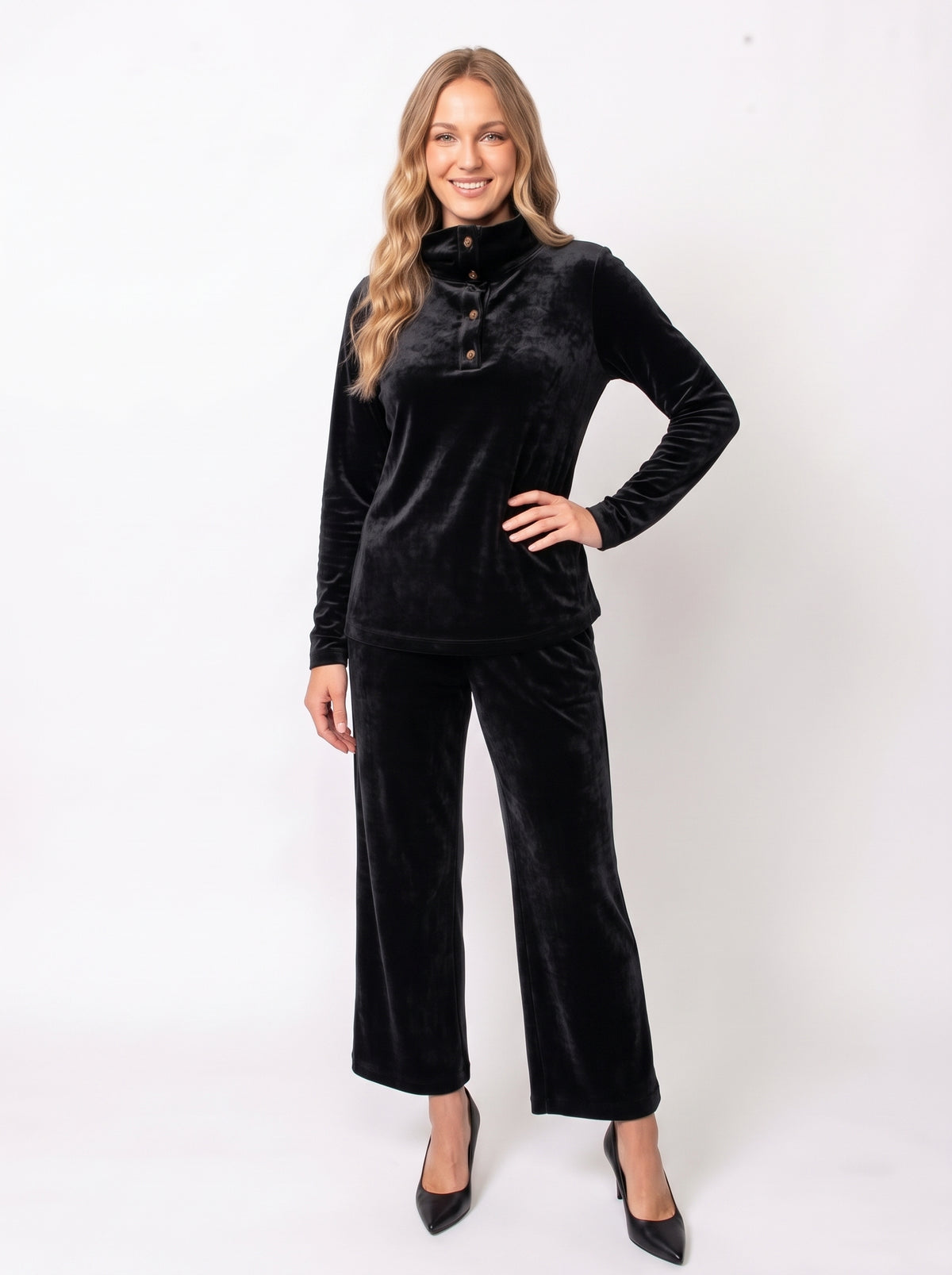 Microfleece Drawstring Cropped Pant