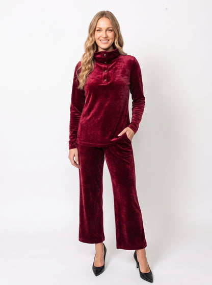 Microfleece Drawstring Cropped Pant