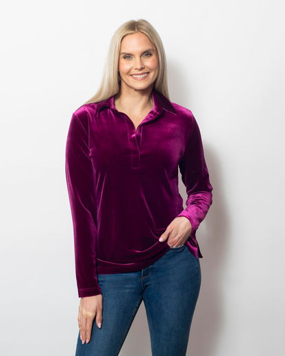 PlushTech Velvet Johnny Collared Shirt