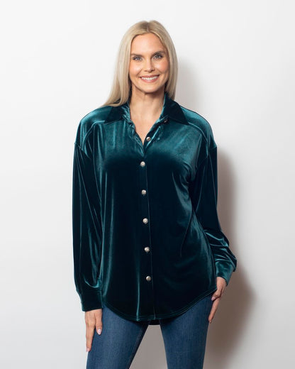 PlushTech Velvet Buttoned Shirt