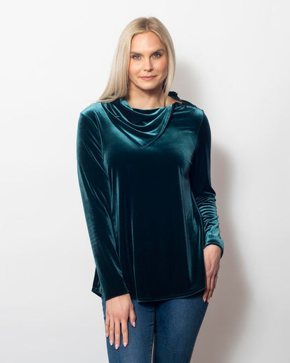 PlushTech Velvet Collared Top