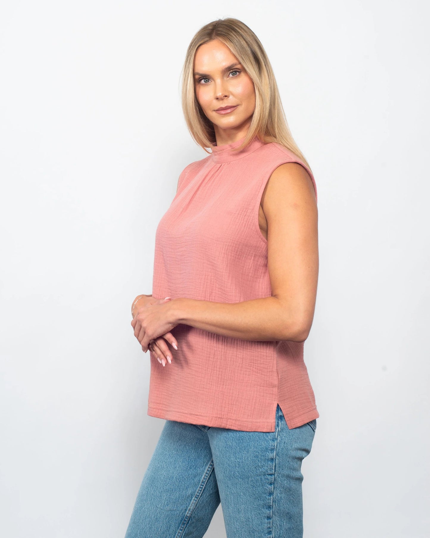 Organic Cotton Gauze Halter Top