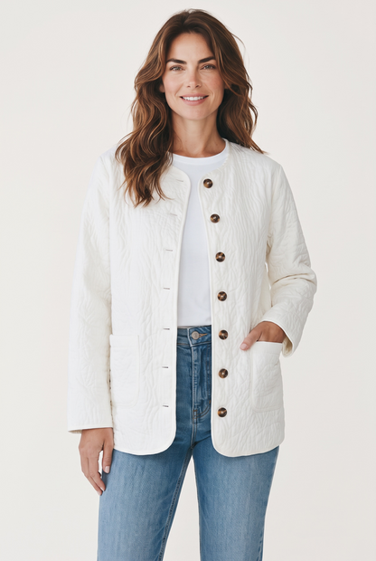 Quilted Puff Button-up Jacket
