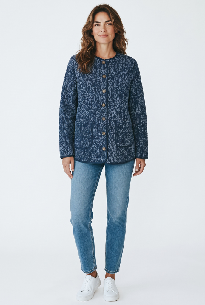 Quilted Puff Button-up Jacket