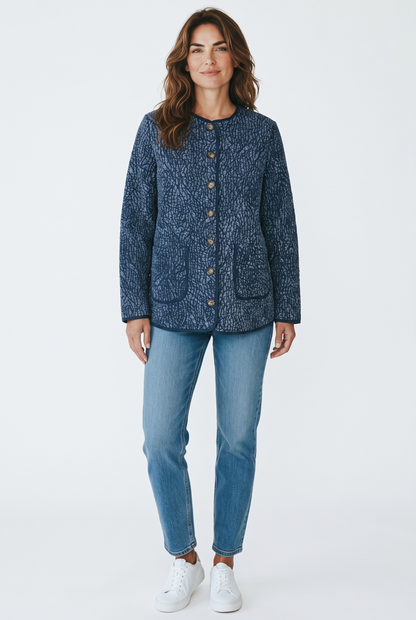Quilted Puff Button-up Jacket