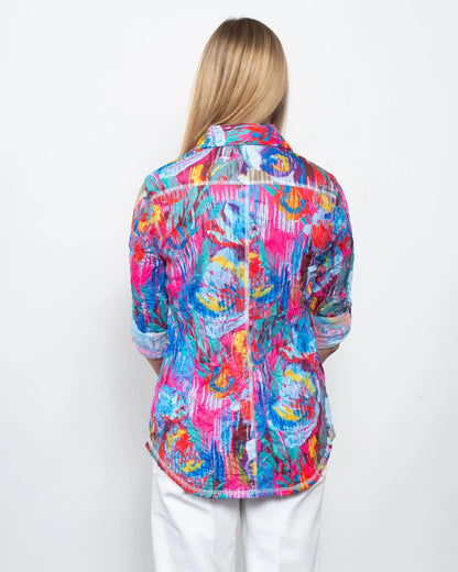 Crinkle Button Shirt