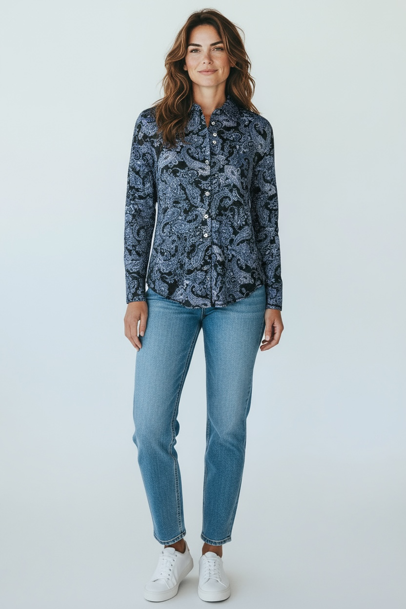 Crinkle Buttoned Longsleeve Shirt