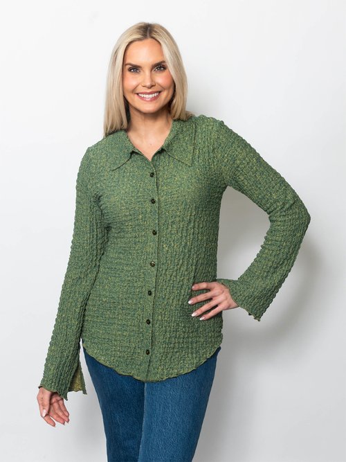 Pucker Button Shirt