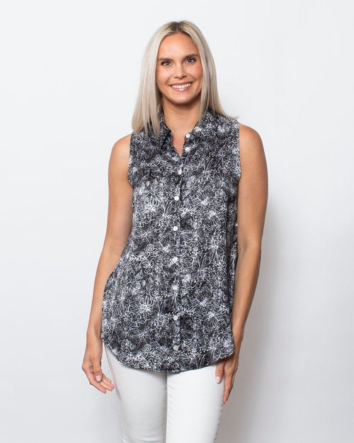 Printed Charmeuse Sleeveless