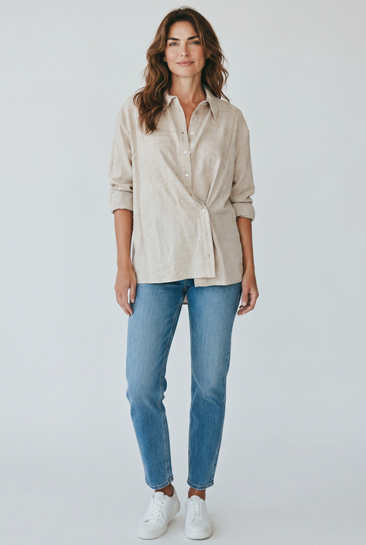 Cotton/Viscose Button Shirt